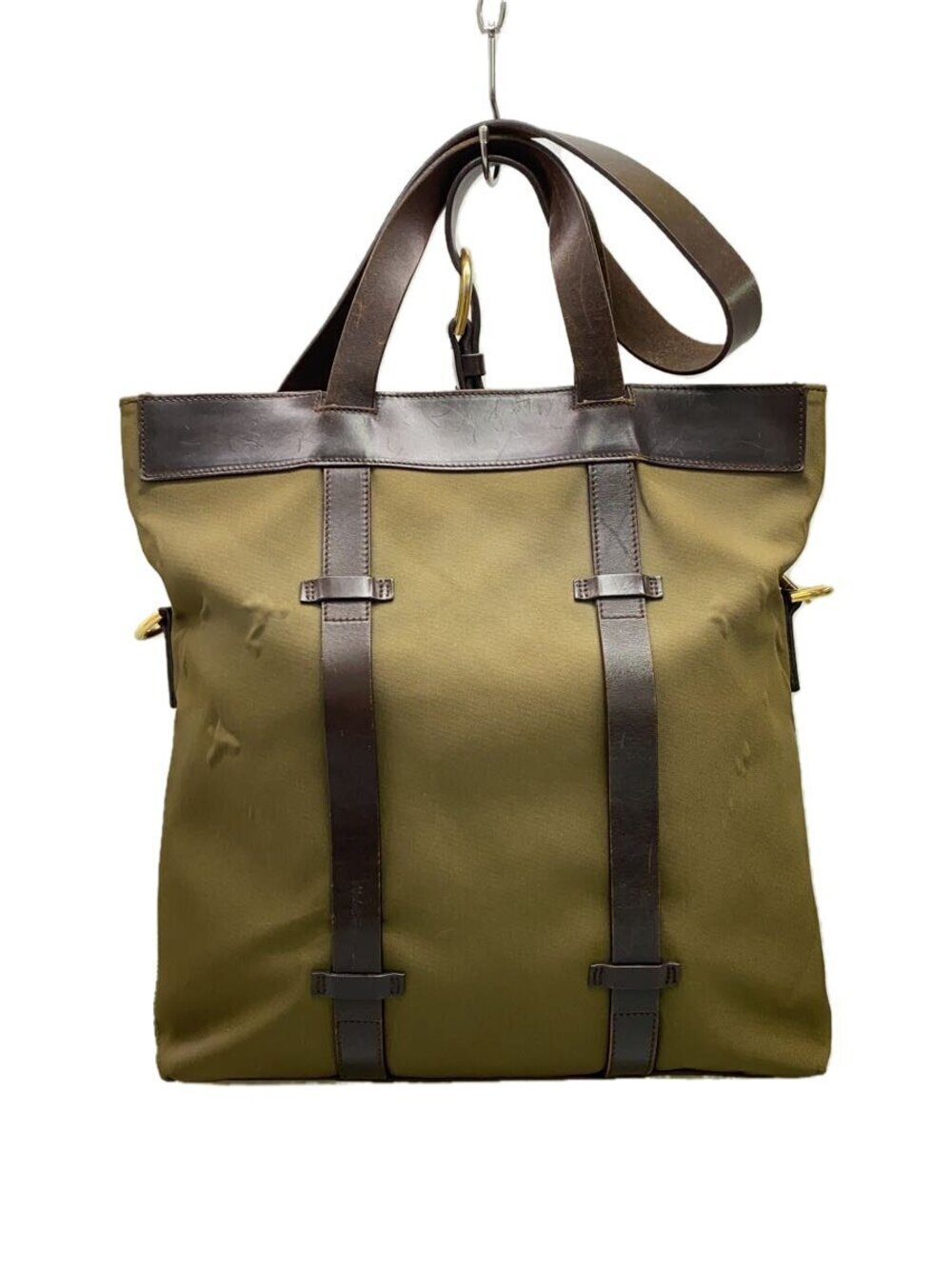 Salvatore Ferragamo Shoulder Bag Canvas Green